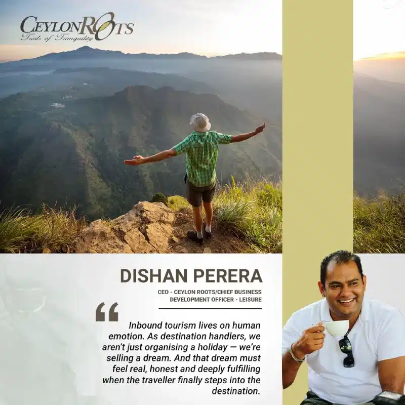 Dishan Perera quote on inbound tourism